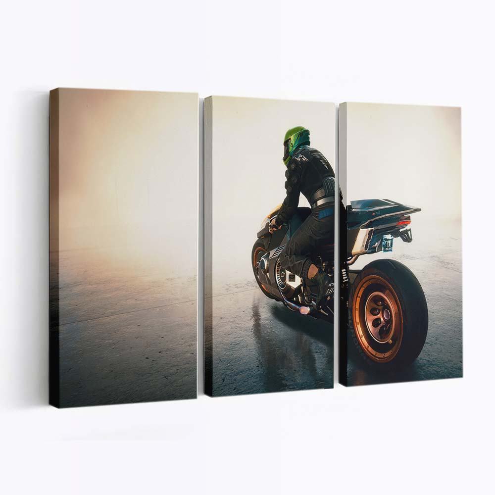 biker iridescent cyberpunk 2077 4k m9